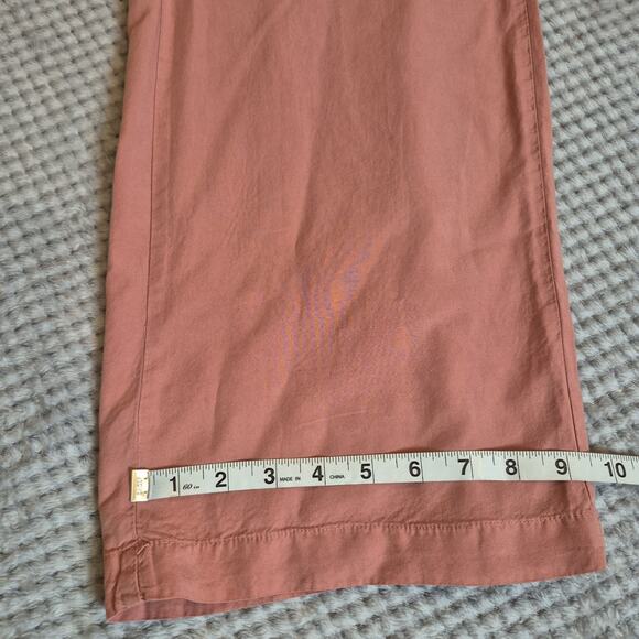 Thread & Supply Tencel Wide Leg Pants Pockets Womens Medium Brick Dust Tall - Picture 7 of 10